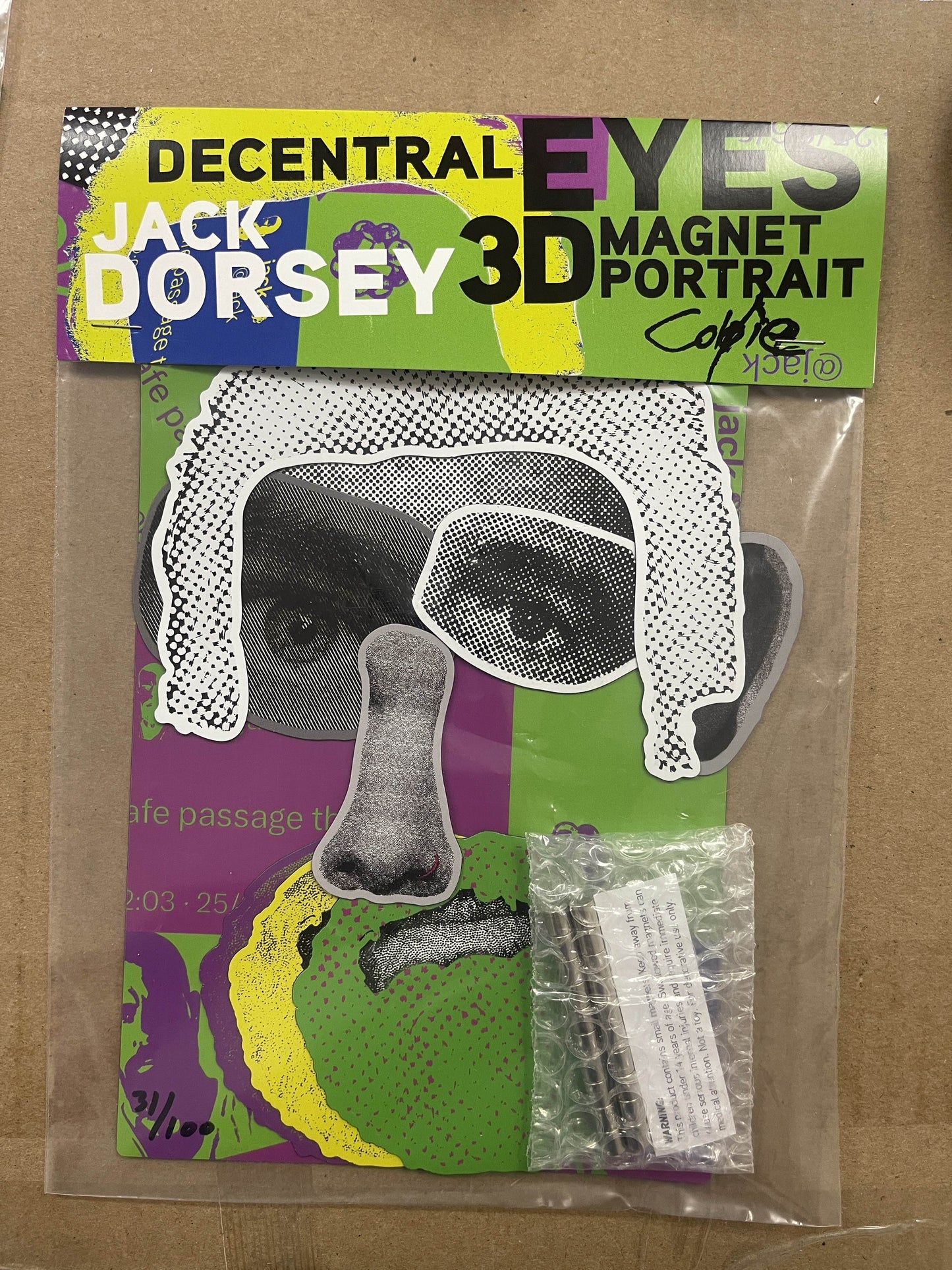 Jack Dorsey - Decentral Eyes 3D Magnetic Portrait